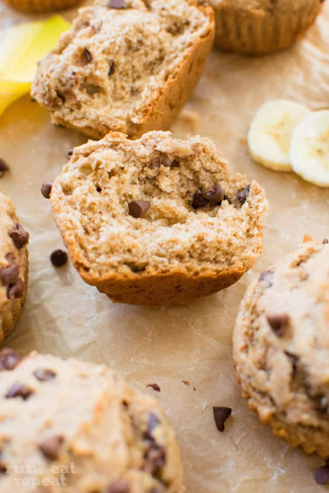 Skinny Peanut Butter Banana Muffins. Run Lift Eat Repeat