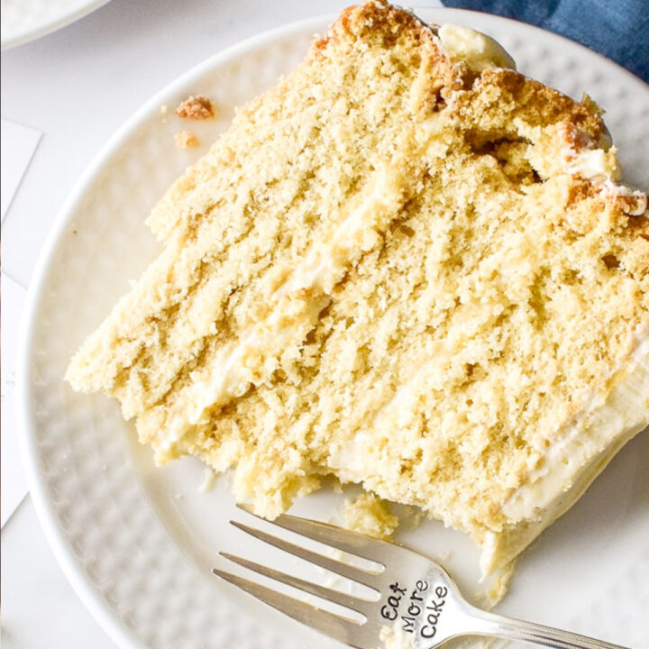 The minimal frosting on the outside exposes the cake layers — perfect for any occasion!