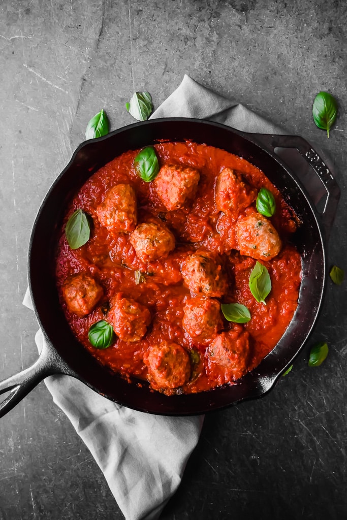 This is my favorite recipe for classic turkey meatballs— perfectly spiced and hardly any work!