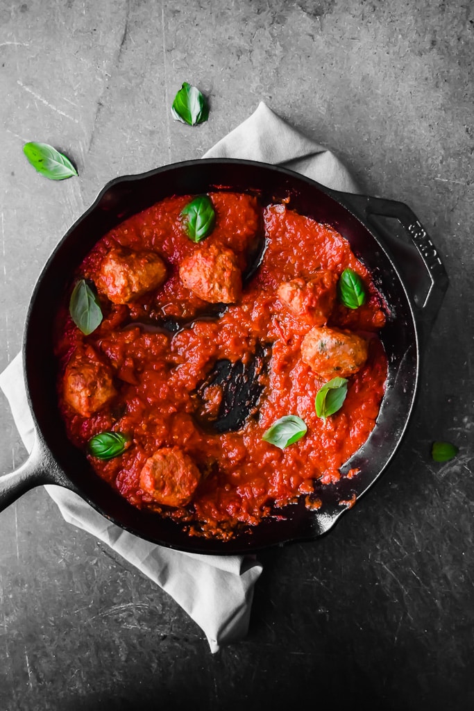 Skillet Turkey Meatballs