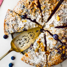 Blueberry Walnut Crumb Cake. Skip a trip to the bakery and make this simple crumb cake at home!