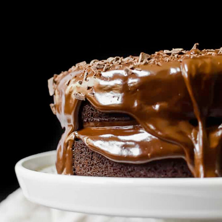 My favorite homemade paleo chocolate cake recipe. It's the richest, the fudgiest and a crowd pleaser! 