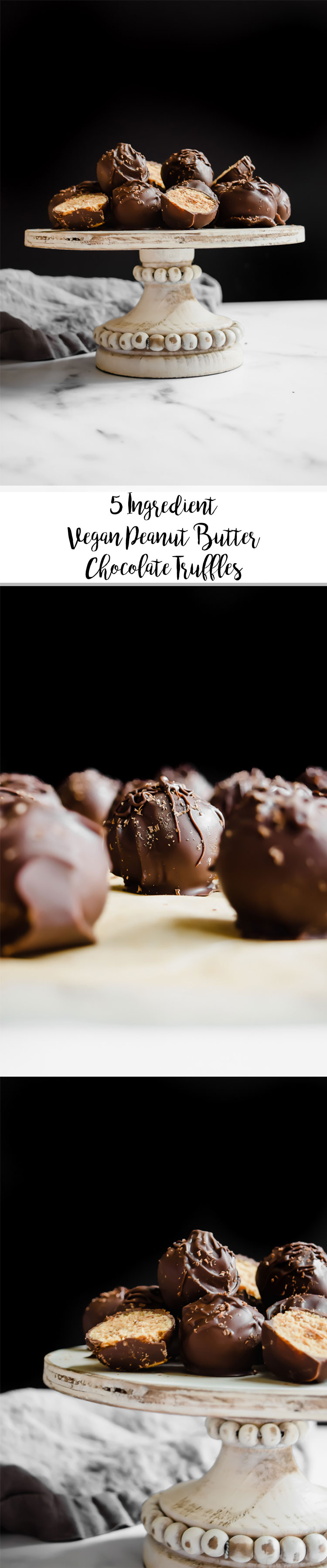 These peanut butter chocolate truffles are unbelievable. Miraculous things happen when peanut butter, dates, and dark chocolate come together!