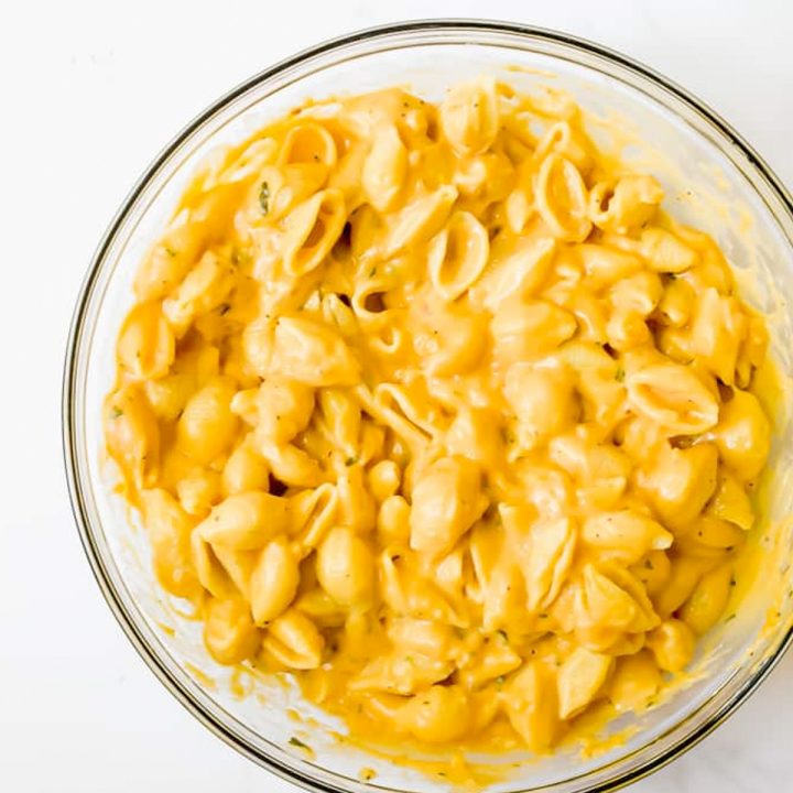 This is my favorite recipe for mac & cheese— creamy, comforting, flavorful, and so good!