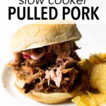 If you're craving big flavor, make this slow cooker pulled pork for dinner this week. It's bursting with flavor from the cumin, garlic powder, paprika, onion powder, cayenne pepper, and the secret ingredient. It's the best pulled pork that you will ever make!
