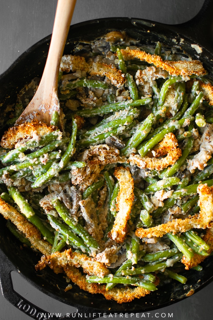 Healthier Creamy Green Bean Casserole from Scratch