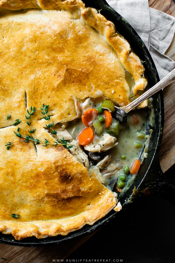 Easy Skillet Pot Pie. - Run Lift Eat Repeat