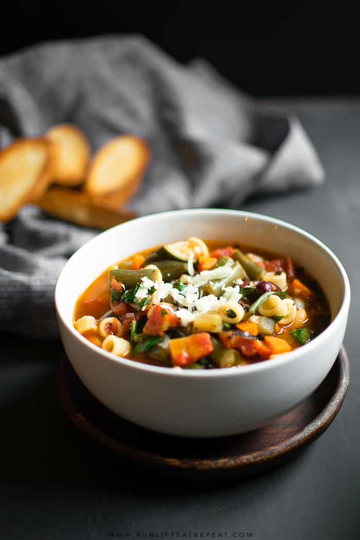 This minestrone soup is a favorite for obvious reasons. It's hearty, filled with tons of vegetables, and packed with flavor. It's the soup recipe that you'll make again and again! 
