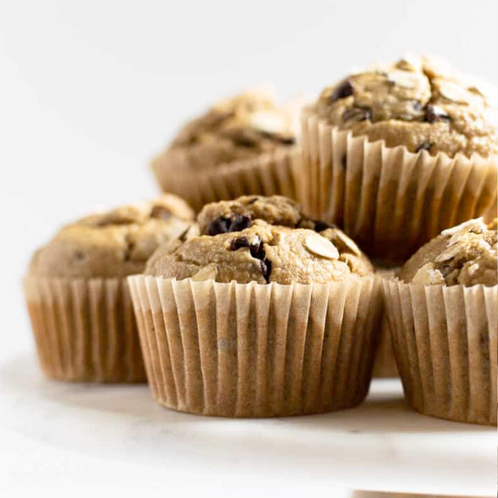 You only need 3 ripe bananas and a few basic ingredients to make these peanut butter banana muffins. They're soft, moist, spiced just right, and made in a blender!