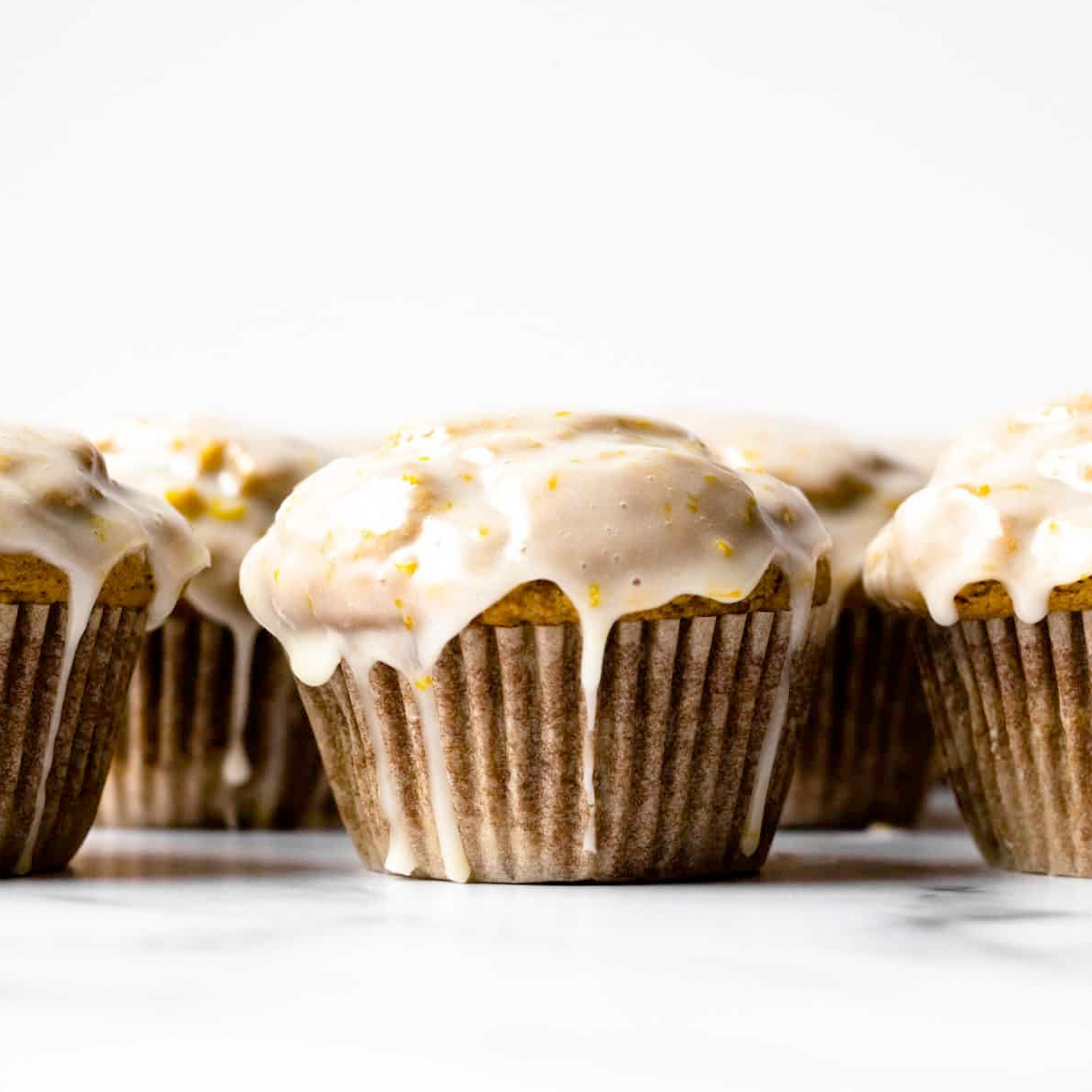 Gingerbread Muffins with Orange Glaze