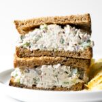 This chicken salad recipe is easy to make, just one bowl, and ready in minutes. Perfect on crusty whole grain bread or with crackers. You’ll never want store-bought again!