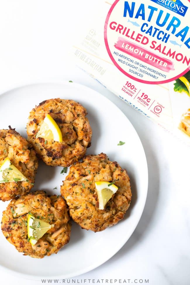 This recipe for salmon cakes combine the flavors of lemon, parsley, and garlic but the most flavor is from the salmon. For best texture, the recipe has little filler and is baked in a very hot oven.