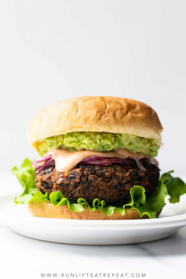 If you're craving big flavor in a burger, you need to make these black bean burgers. With 5 star reviews from taste testers, I'm certain that you'll love this black bean burger recipe just as much as I do!