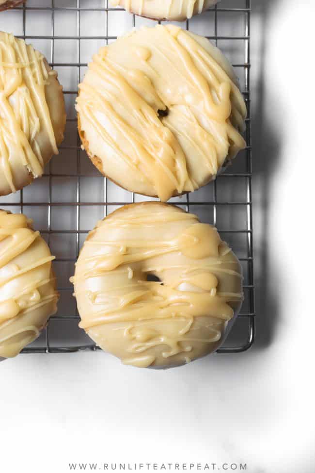 These baked maple frosted donuts are cake-style donuts with a thick, sweet maple frosting. Homemade donuts are a lot easier than you think!