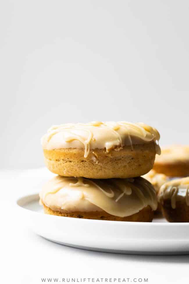 These baked maple frosted donuts are cake-style donuts with a thick, sweet maple frosting. Homemade donuts are a lot easier than you think!