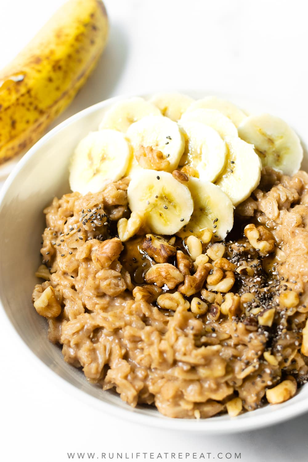 Creamy Banana Oatmeal - Run Lift Eat Repeat