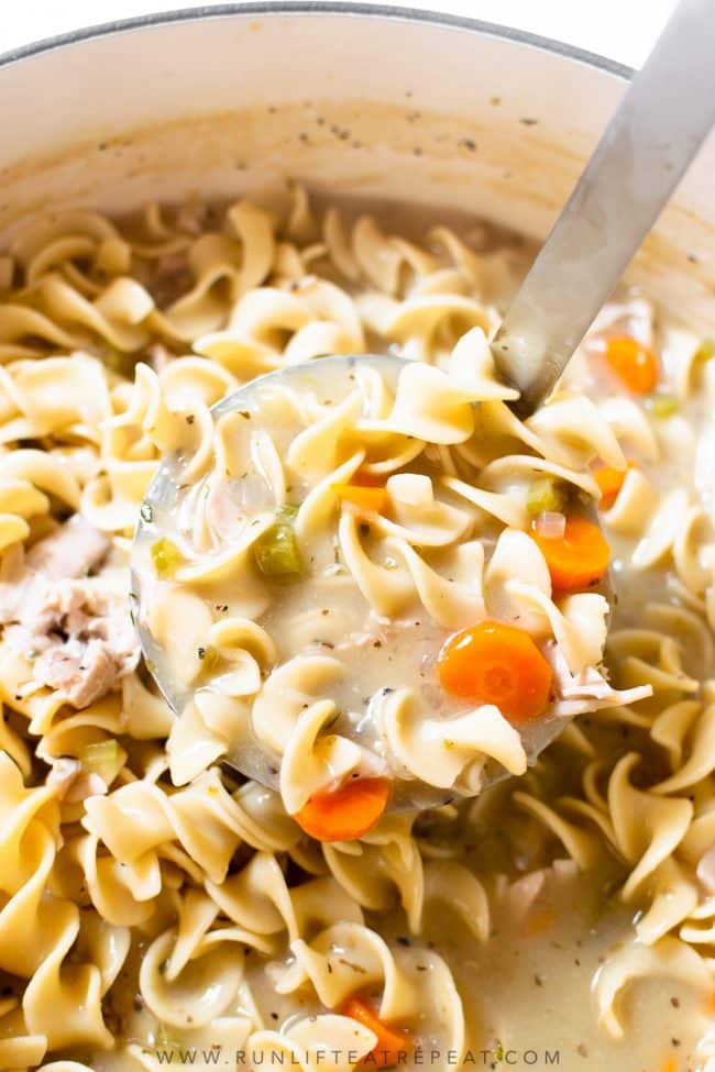 Creamy Chicken Noodle Soup - Together as Family