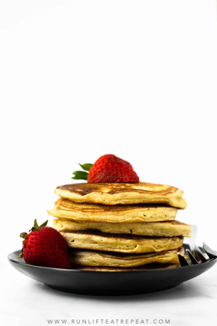 These gluten-free pancakes are light and fluffy, just like all pancakes should be. Load them with the add-ins of your choice!