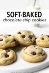 These big fat soft-baked chocolate chip cookies are thick and slightly crispy around the edges. The secret for the chewiest chocolate chip cookie texture is more brown sugar than granulated sugar, an extra egg yolk, plus a little cornstarch!