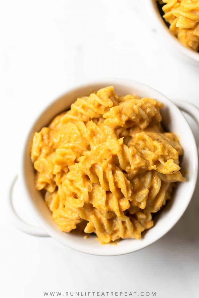 If you're searching for a fall inspired recipe, look no further. This pumpkin macaroni and cheese is a favorite! It's creamy, cheesy, and quick!