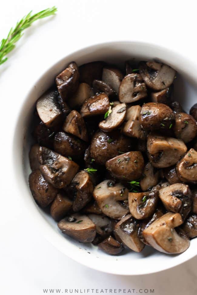 These brown butter garlic mushrooms are the perfect addition to any table, not just for the holidays! The flavor combination is unbeatable!