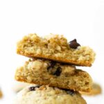 These homemade coconut dark chocolate chip cookies have golden crisp edges, soft centers, toasted coconut throughout, and studded with dark chocolate chips. These will be a crowd favorite!
