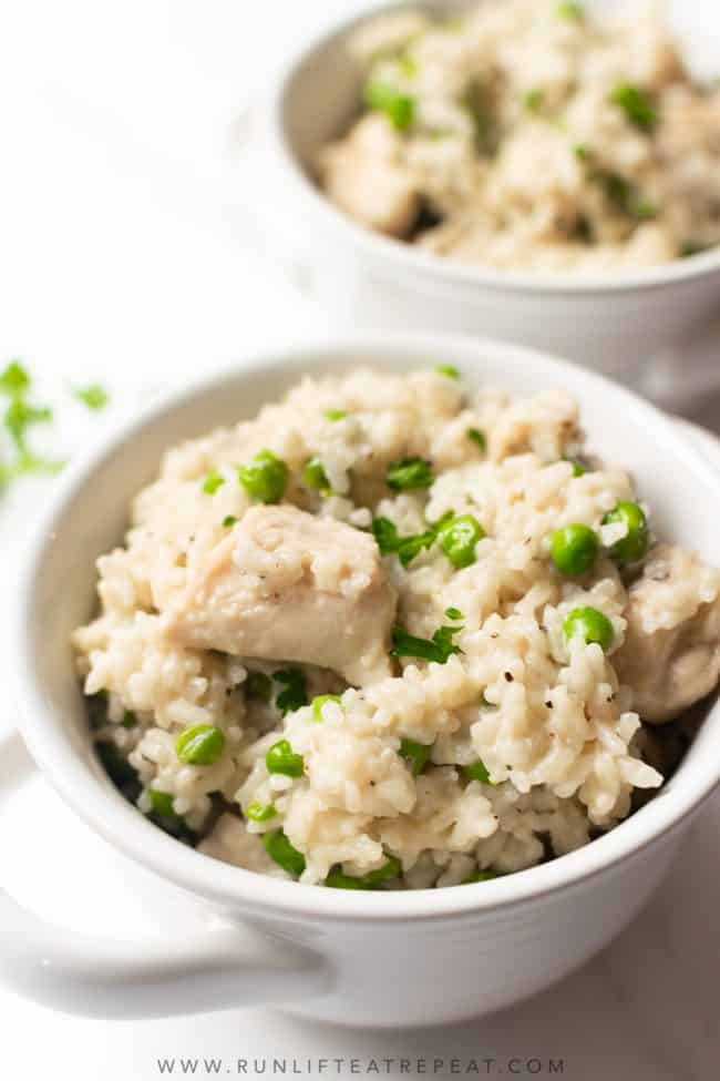 This chicken and rice recipe is an easy, comforting meal that can be anytime of the year. It’s made in one pan, minimal ingredients and done in less than 40 minutes!