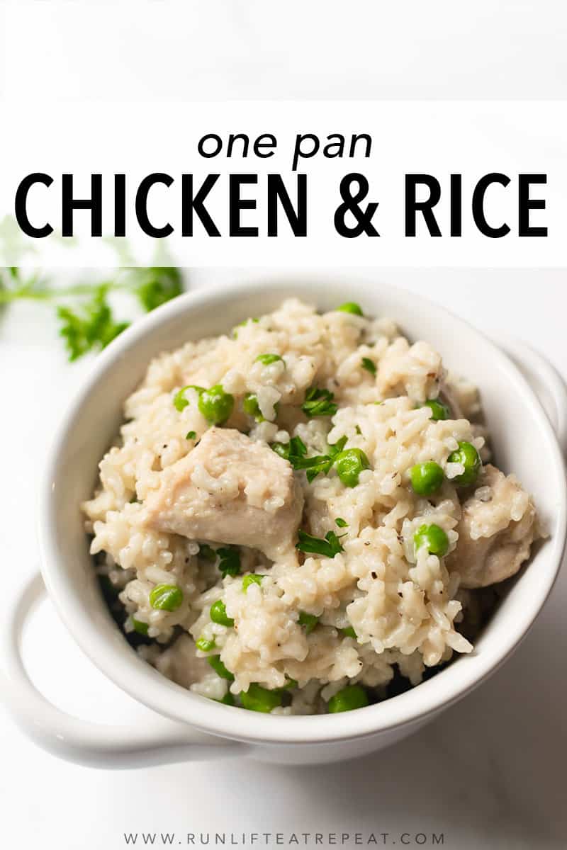 Easy Skillet Chicken and Rice Recipe (with Peas) Run Lift Eat Repeat