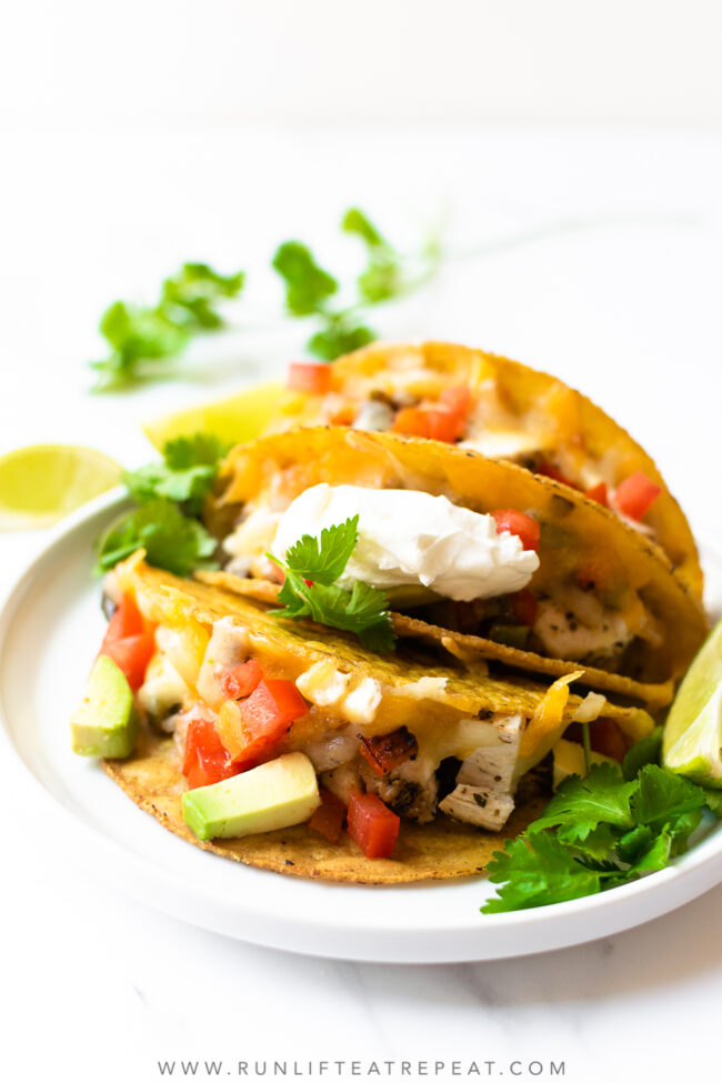 Let me show you how to make the baked chicken tacos. This is a recipe that is is easy, delicious and made with just a handful of basic ingredients. These are the answer to busy week nights!