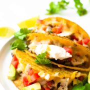 Let me show you how to make the baked chicken tacos. This is a recipe that is is easy, delicious and made with just a handful of basic ingredients. These are the answer to busy week nights!