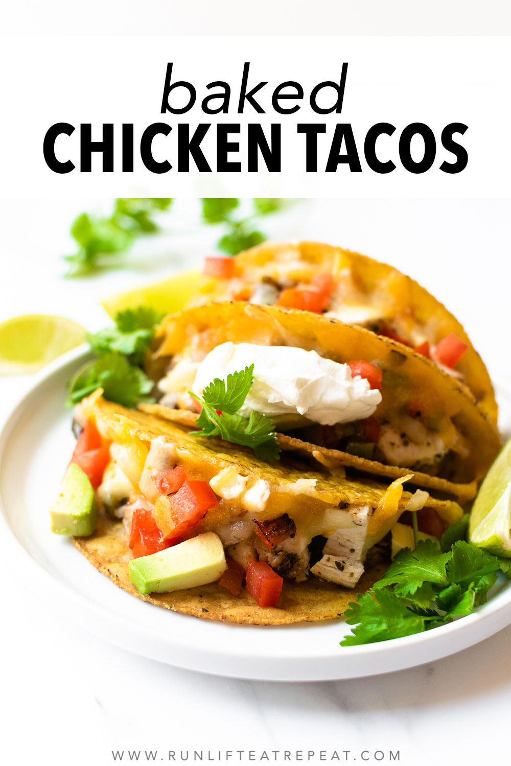 Easy Baked Chicken Tacos - Run Lift Eat Repeat