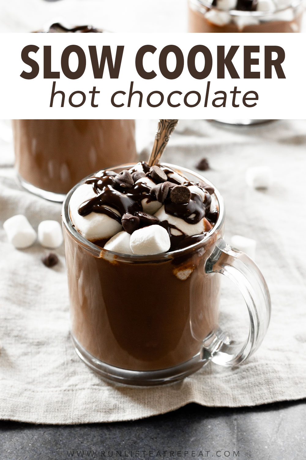Easy Slow Cooker Hot Chocolate - Run Lift Eat Repeat