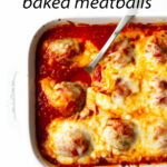 oven baked meatballs on plate