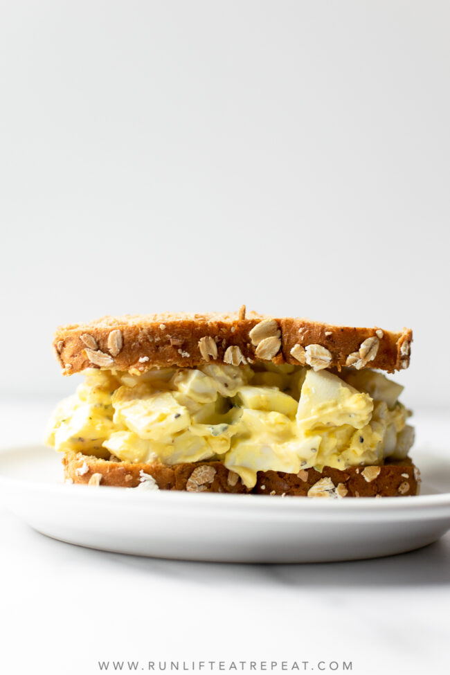 This egg salad recipe is my favorite to make anytime of the year. Not only is it easy to make, but it's incredibly flavorful. Truly the perfect make-ahead recipe for lunches for those busy weeks.