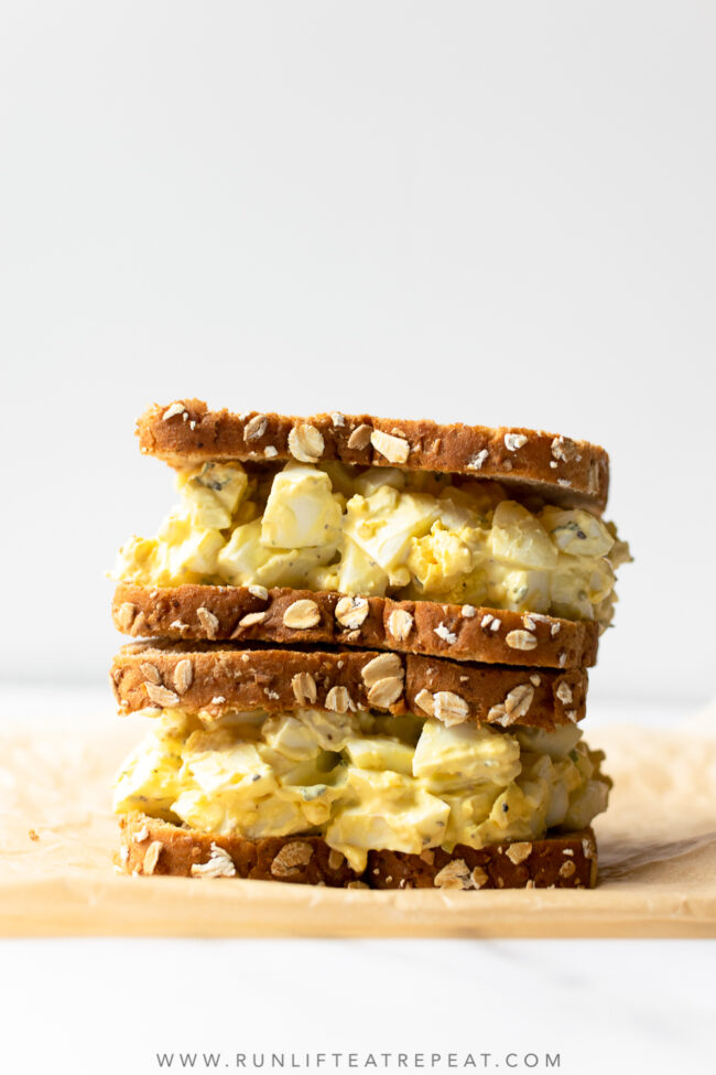 This egg salad recipe is my favorite to make anytime of the year. Not only is it easy to make, but it's incredibly flavorful. Truly the perfect make-ahead recipe for lunches for those busy weeks.