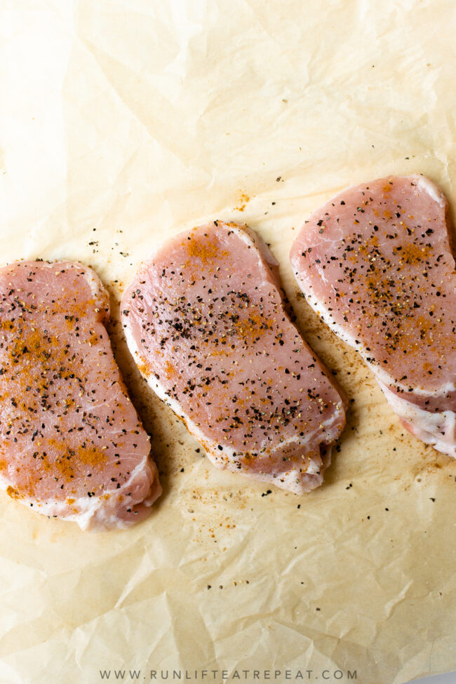 Starting with a simple flavor combination of cinnamon and herbs, this recipe for pork chops with apples is a one pan, 30 minute meal that is completely irresistible. Just wait until you smell it cooking! Truly a favorite.