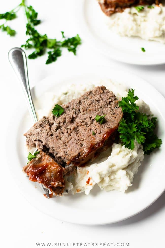 I present to you the best meatloaf recipe— it's tender, juicy, loaded with flavor and topped with unique but delicious glaze. This meatloaf recipe is easy to make and ready in less than an hour! It's a recipe that your entire family with find comfort in.