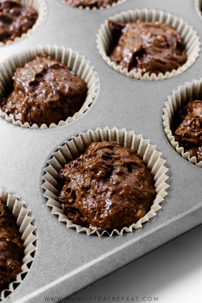 You haven't had a chocolate muffin until you've made these chocolate peanut butter banana muffins. It's where fudgy brownies meets moist peanut chocolate cake. This recipe is easy to follow and doesn't require a mixer!