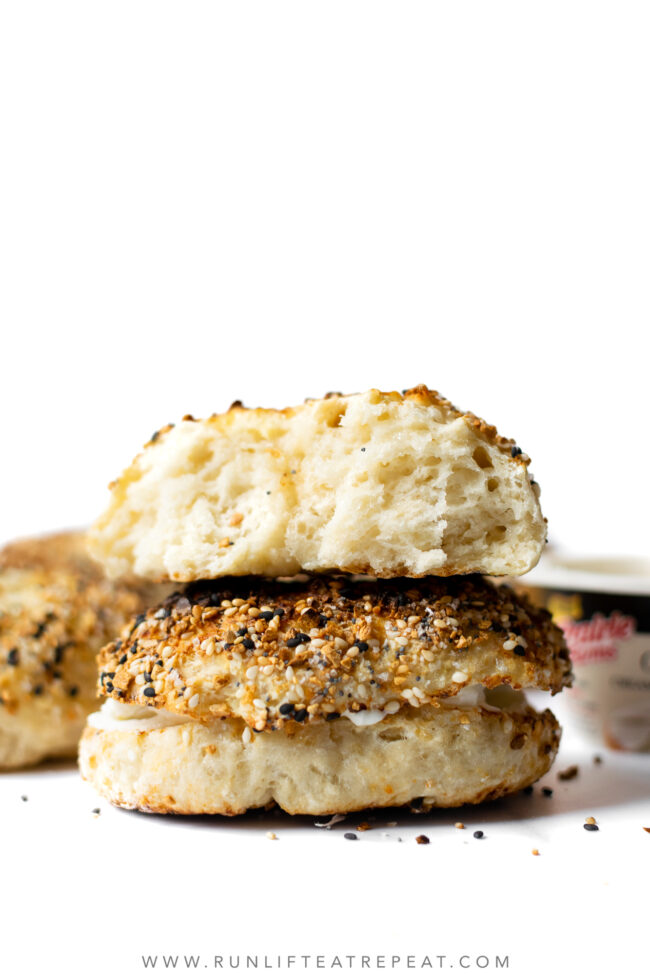 This easy homemade bagels recipe proves that you can make deliciously chewy bagels without yeast at home with only a few basic ingredients. You can have fresh bagels any day of the week with this easy recipe!