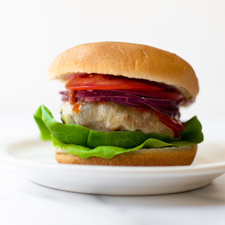 If you're craving big flavor, make these turkey burgers. This recipe proves that it is possible to make a delicious burger out of ground turkey that is not only incredibly flavorful, but remains extra juicy and moist. Trust me, these will be the best turkey burgers that you have ever had!