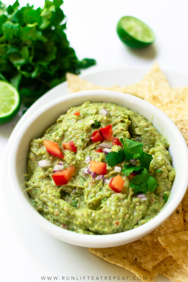 This outrageously flavorful and easy guacamole recipe comes together in just minutes. Made with classic ingredients like avocados, lime juice, red onion, cilantro, jalapeño and spices— it's a recipe that you'll make over and over again!