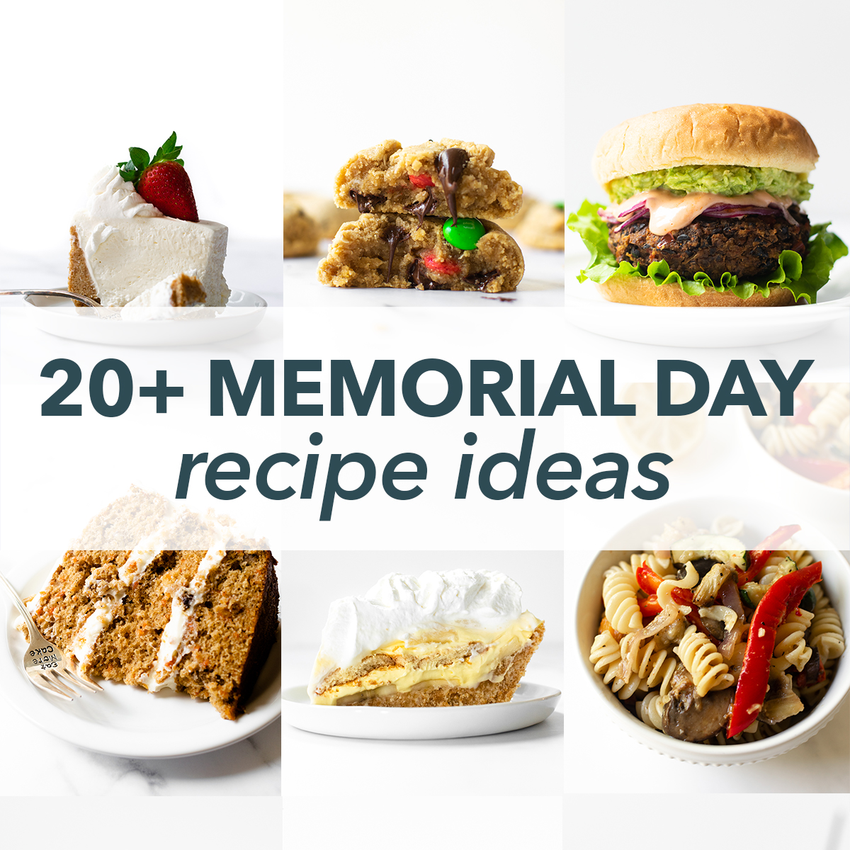 From turkey burgers to black bean burgers to banana pudding pie to classic chocolate chip cookies, find inspiration with this collection of Memorial Day recipes.