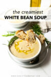 Creamy White Bean Soup is a delicious dish made with potatoes, beans, onions, garlic, broth, spices, and milk. This comforting soup is the perfect weeknight dinner and is ready to eat in just 25 minutes. It's packed with flavor and has a creamy texture that everyone in your family will love.