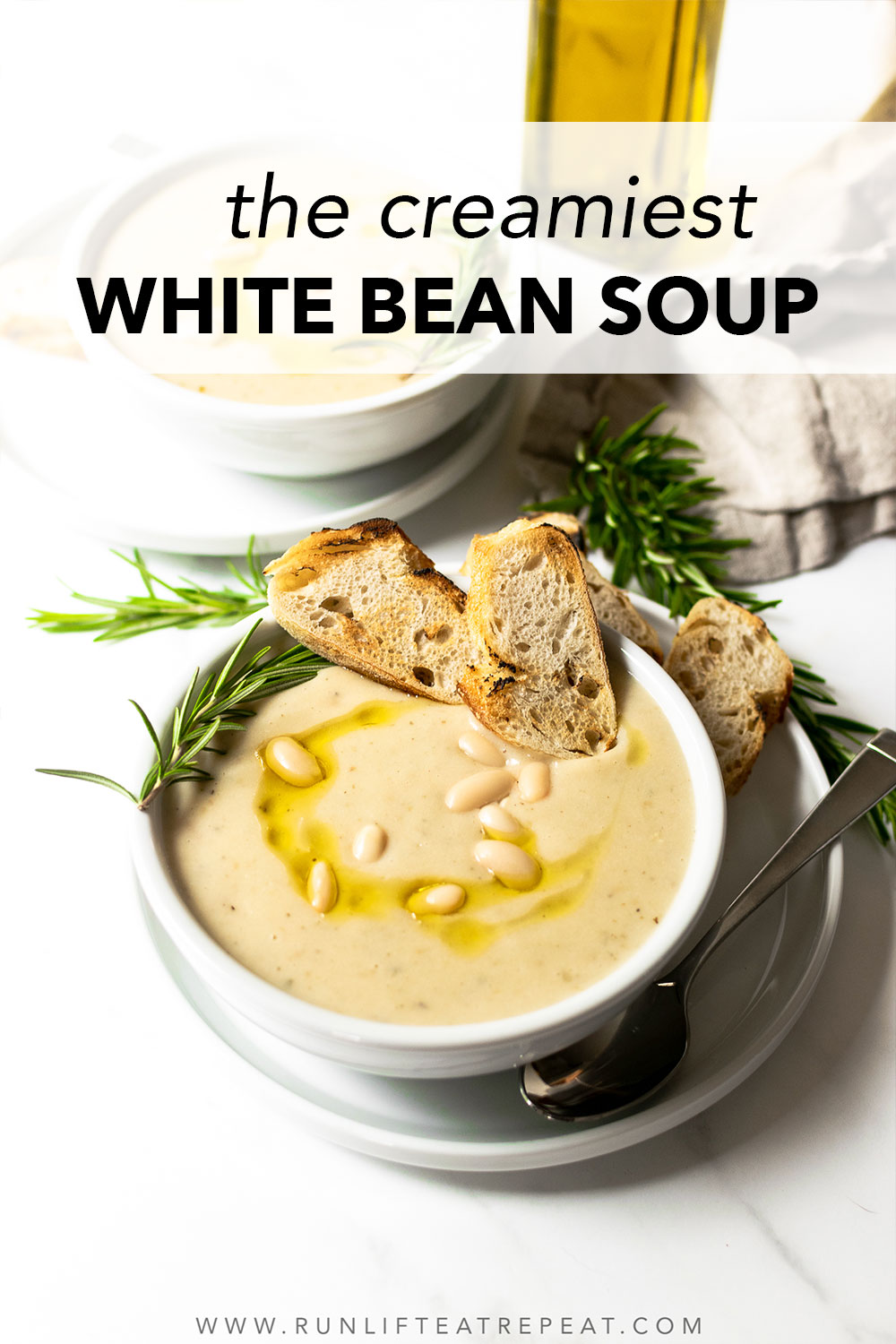Creamy White Bean Soup is a delicious dish made with potatoes, beans, onions, garlic, broth, spices, and milk. This comforting soup is the perfect weeknight dinner and is ready to eat in just 25 minutes. It's packed with flavor and has a creamy texture that everyone in your family will love.