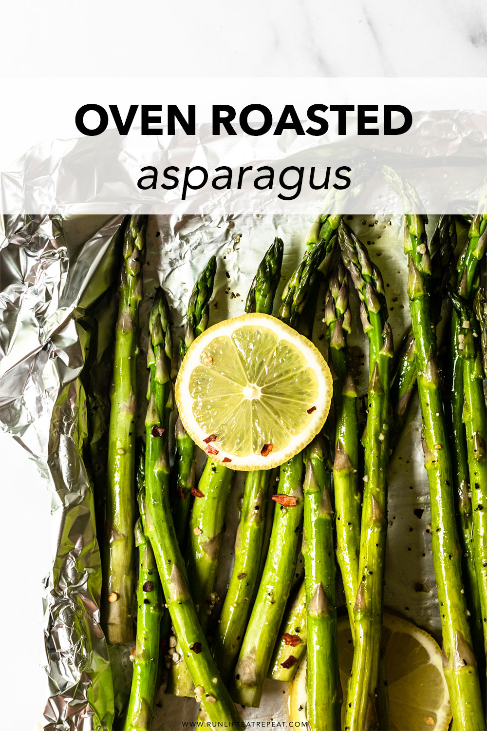 This roasted asparagus recipe is seasoned with olive oil, fresh garlic, salt, pepper, and finished with freshly squeezed lemon juice. It's a simple, flavor packed side dish that everyone will love and it's on the table in just 20 minutes!