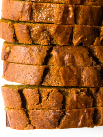 Homemade pumpkin bread is a fall staple for many— packed with classic fall flavors like cinnamon spice, allspice, cloves and tons of pumpkin. This is guaranteed to be the most flavorful pumpkin bread recipe that you've ever had!