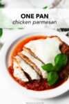 Learn how to make chicken parmesan at home in just 35 minutes! It's made with basic ingredients and smothered in flavorful marinara sauce, topped with fresh mozzarella cheese. It's the easiest chicken parmesan recipe that you'll ever make!