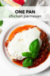 Learn how to make chicken parmesan at home in just 35 minutes! It's made with basic ingredients and smothered in flavorful marinara sauce, topped with fresh mozzarella cheese. It's the easiest chicken parmesan recipe that you'll ever make!