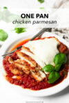 Learn how to make chicken parmesan at home in just 35 minutes! It's made with basic ingredients and smothered in flavorful marinara sauce, topped with fresh mozzarella cheese. It's the easiest chicken parmesan recipe that you'll ever make!