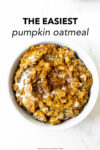 As the cooler weather rolls in this pumpkin oatmeal recipe hits the spot. It has ton of pumpkin flavor, a touch of spice and sweetness— it'll warm you right up!